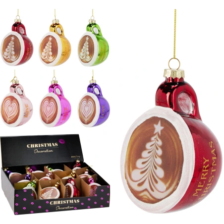 Eglės žaisliukas „Kavos puodelis“, 12 cm