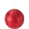 XMAS BALL 150MM GLITTER RED
