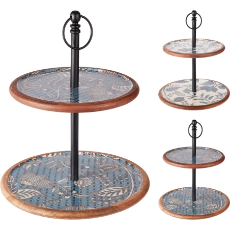 CAKE STAND 43CM 2ASS