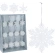 HANG DECO SNOWFLAKE W GLITTER