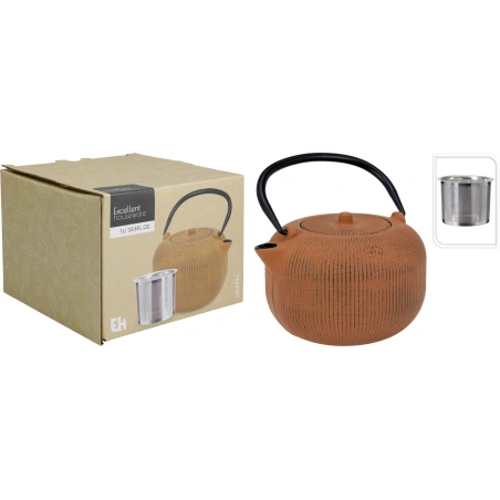 TEAPOT IRON 1000ML BROWN CLR