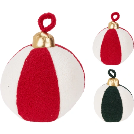 CUSHION XMAS BALL 23CM 2ASS CL