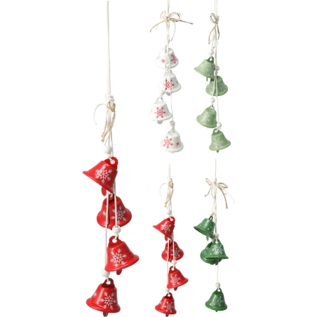 BELL GARLAND 38CM 4ASS CLR