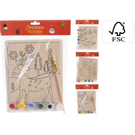 DECO SET XMAS PUZZLE 3ASS