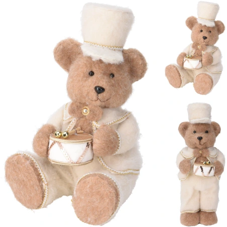BEAR FIGURE 41CM BROWN 2ASS D
