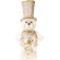Standing teddy bear with drum, 33 cm