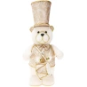 Standing teddy bear with drum, 33 cm