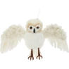 OWL HANGING DECO 20CM WHITE