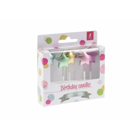 PARTY CANDLES SET OF 5PCS