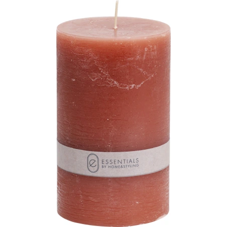 CANDLE PILLAR 9X15CM BROWN