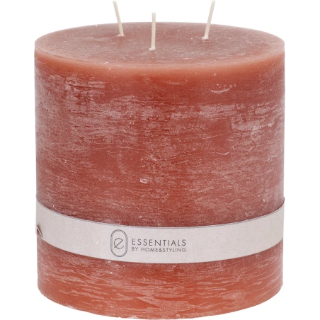 CANDLE PILLAR 9X15CM BROWN
