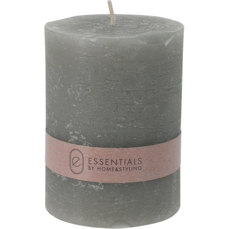 CANDLE PILLAR 6X8CM GREY