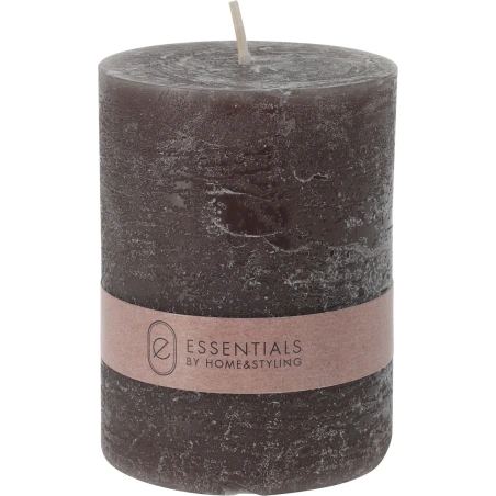 CANDLE PILLAR 6X8CM TAUPE CLR