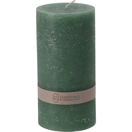 CANDLE PILLAR 7X14CM DARKGREEN