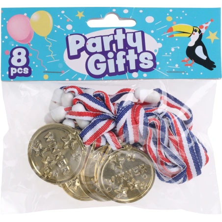 PARTY GIFTS MEDALS 8PCS