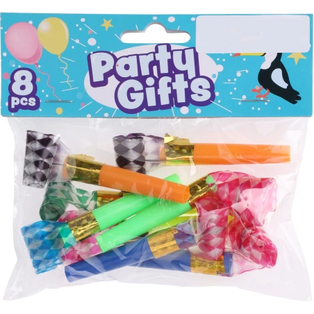 Birthday Whistles, 1 pack - 8 pcs.