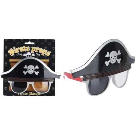 PARTY GLASS PIRATE WITH HAT