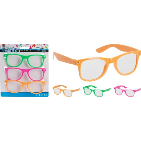 PARTY GLASSES SET OF 3PCS