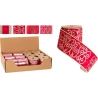 RIBBON 270X6CM RED 4ASS DESIGN