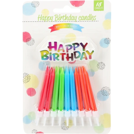 BIRTHDAY CANDLES 18PCS