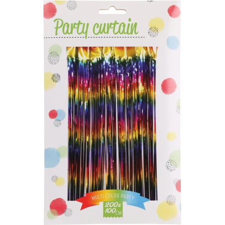 PARTY CURTAIN 250X100CM MULTI