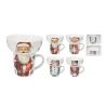 BOWL AND MUG SET PORCELAIN 4AS