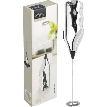 MILK FROTHER CHROME 20CM SILVE
