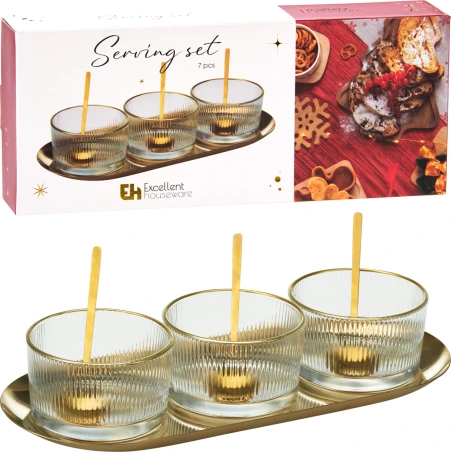 SERVING SET 7PCS GOLD COLOR