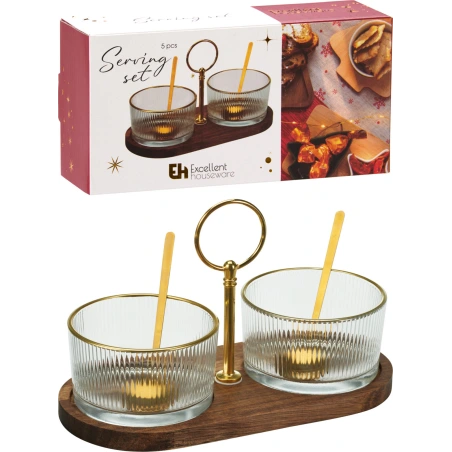 SERVING SET 5PCS ACCACIA