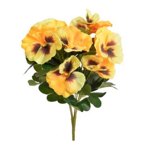 Bāreņu pušķis, 7 zari, 32 cm, dzeltens