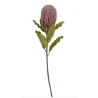 Banksia, mākslīgais augs, 65 cm, rozā