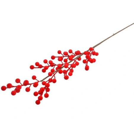 Mākslīgo sarkano ogu zars, 64 cm