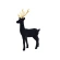 Reindeer, 12×4.5×22 cm, Black with Gold Antlers