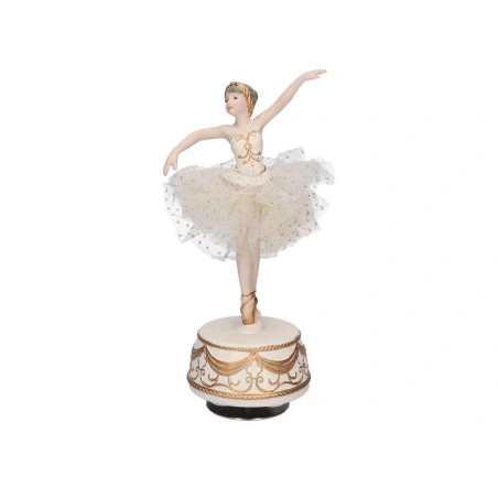 Muzikinė dėžutė su balerina, 10.4×8×21.5 cm