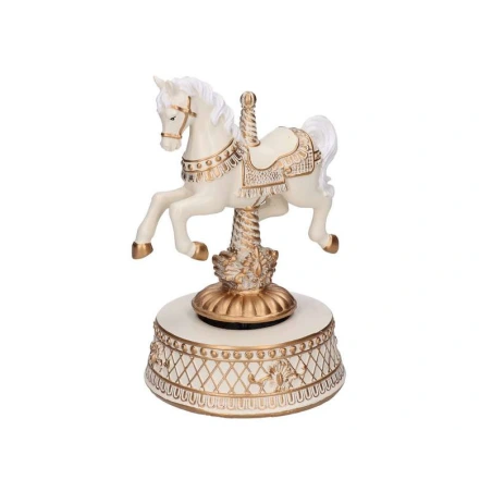 Music Box with Rocking Horse, 11.9×11.1×17.2 cm