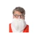 Santa Claus Mask: Glasses, Nose, Beard.