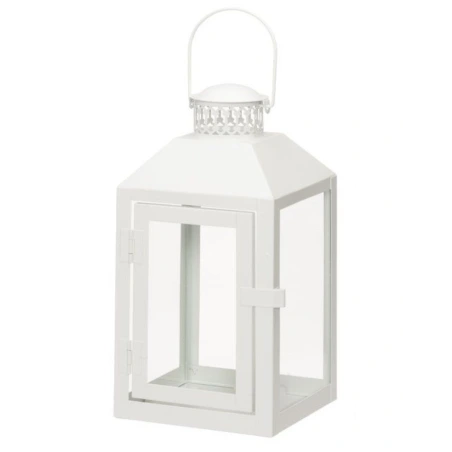 Laterna, balta, 25 cm