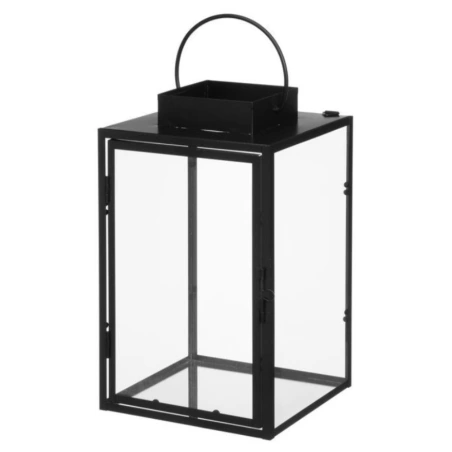 Lantern with mirror base, 18.2×18.2×30 cm