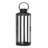 Lantern, round, black, 45 cm