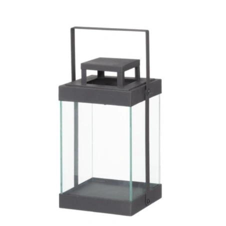 Modern lantern, dark gray, 25 cm