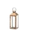 Lantern, polished gold color, 14.5 ×14×37.5 cm