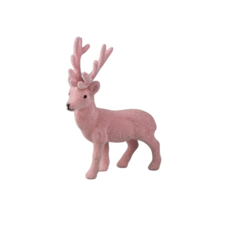 Deer, pink, 9.5×14.5 cm