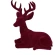 Deer, 28×14 cm, dark cherry color