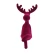 Sitting deer, 22×11×11 cm, Fuchsia