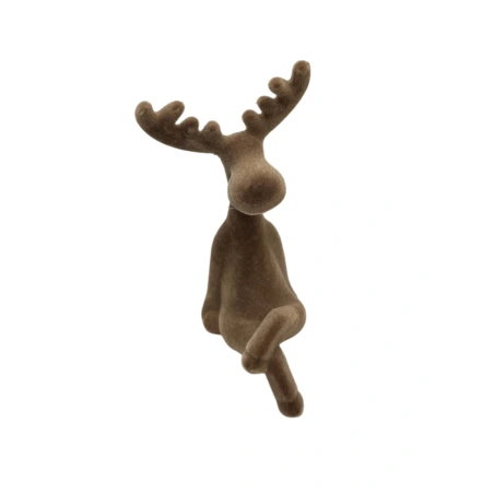 Sėdintis elnias, 22×11×11 cm, rudos spalvos