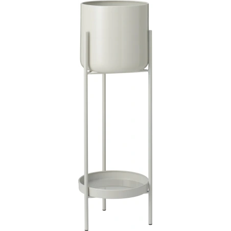 Puķupods uz statīva, izmērs L, augstums 60 cm, 19 × 19 cm, balts