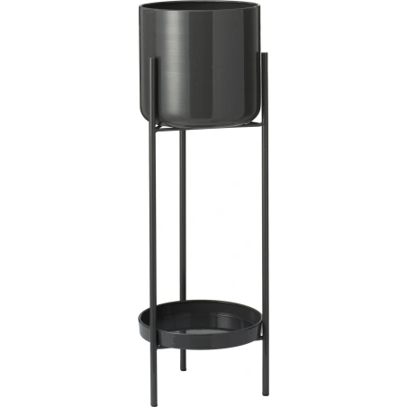 Flowerpot on Stand, Size L, H 60 cm, 19×19 cm, Anthracite Color