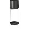 Flowerpot on Stand, Size L, H 60 cm, 19×19 cm, Anthracite Color