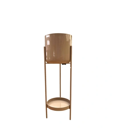 Flowerpot on Stand, Size L, H 60 cm, 19×19 cm, Beige