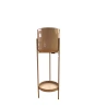 Flowerpot on Stand, Size L, H 60 cm, 19×19 cm, Beige